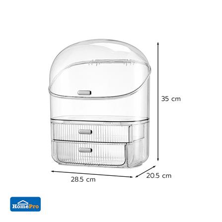 กล่องลิ้นชักจัดเก็บเครื่องสำอาง STACKO BREIS 28.5x20.5x35 ซม. สีใส_8