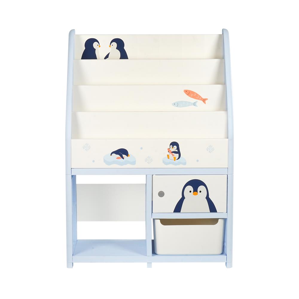 ชั้นวางหนังสือ STACKO LITTLE-P 65x26x93 ซม. สีฟ้า/ขาว