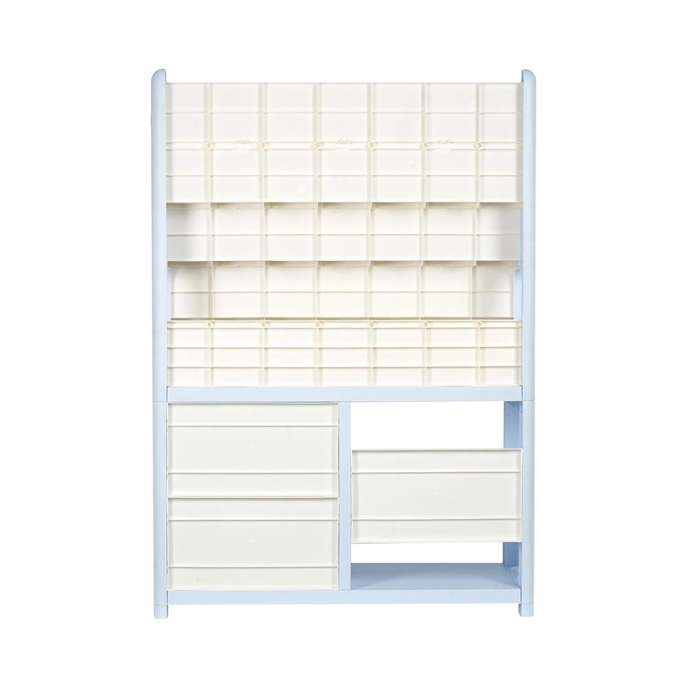 ชั้นวางหนังสือ STACKO LITTLE-P 65x26x93 ซม. สีฟ้า/ขาว