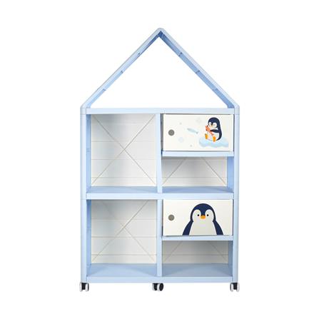 ตู้บานเปิด 2 บาน STACKO LITTLE-P 65x26x108 ซม. สีฟ้า/ขาว_1