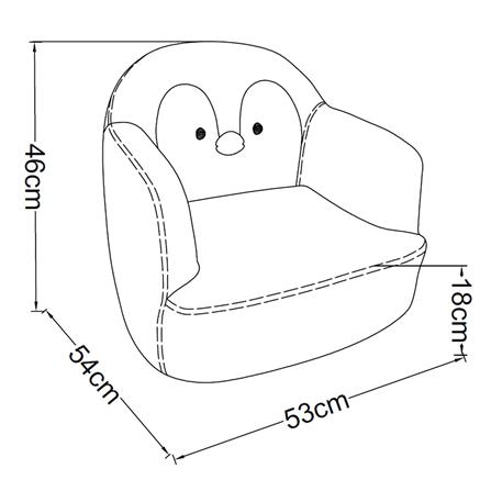 โซฟาเด็ก FURDINI PENGUIN PU สีฟ้า_10