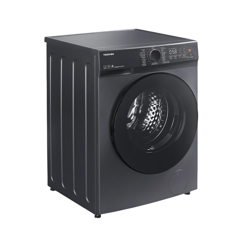 เครื่องซักอบผ้าฝาหน้า TOSHIBA TWD-T21BU140UWT(MG) 13/8 กก. อินเวอร์เตอร์ สีดำ