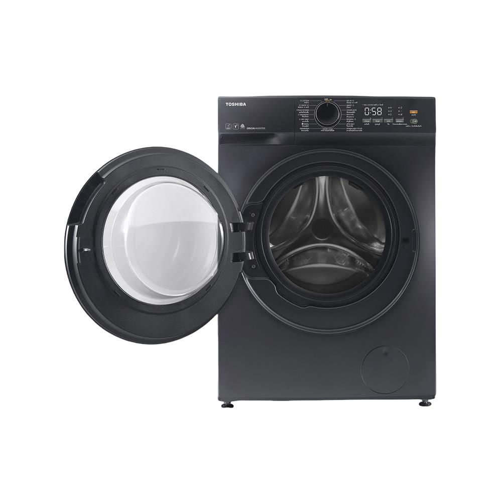 เครื่องซักอบผ้าฝาหน้า TOSHIBA TWD-T21BU140UWT(MG) 13/8 กก. อินเวอร์เตอร์ สีดำ