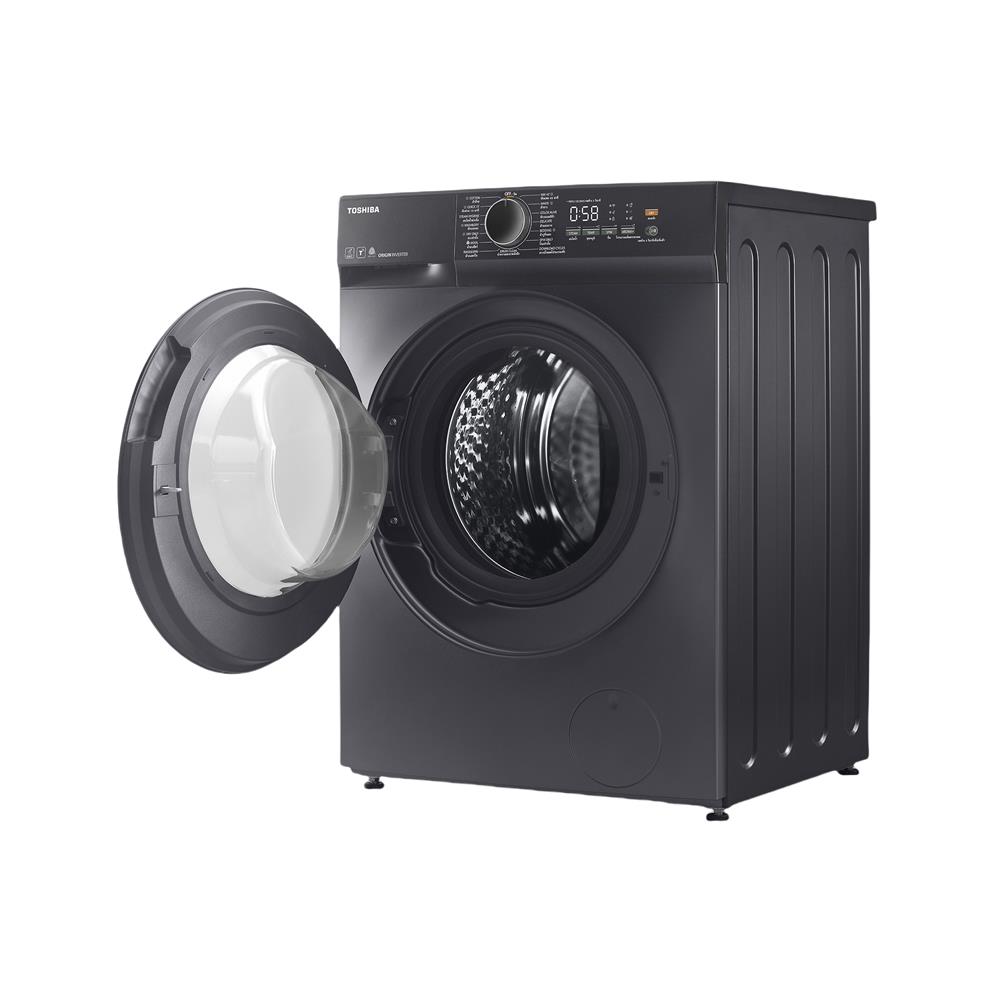 เครื่องซักอบผ้าฝาหน้า TOSHIBA TWD-T21BU140UWT(MG) 13/8 กก. อินเวอร์เตอร์ สีดำ