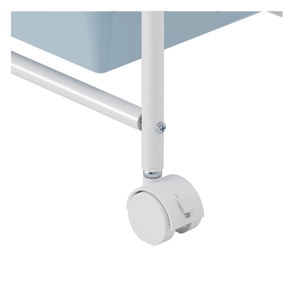 ชั้นวางของ 2 ชั้น 3 ลิ้นชัก STACKO LITTLE-P 45.2x31x78.4 ซม. สีขาว/ฟ้า