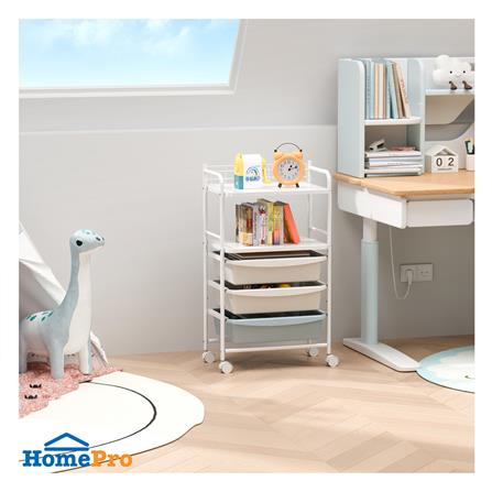 ชั้นวางของ 2 ชั้น 3 ลิ้นชัก STACKO LITTLE-P 45.2x31x78.4 ซม. สีขาว/ฟ้า_5