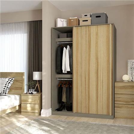 ตู้เสื้อผ้าบานเลื่อน KONCEPT BLOX 19222832 150 ซม. สีโอ๊ค_2