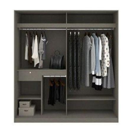 ตู้เสื้อผ้าบานเลื่อน KONCEPT BLOX 19222865 200 ซม. สีน้ำตาล_1