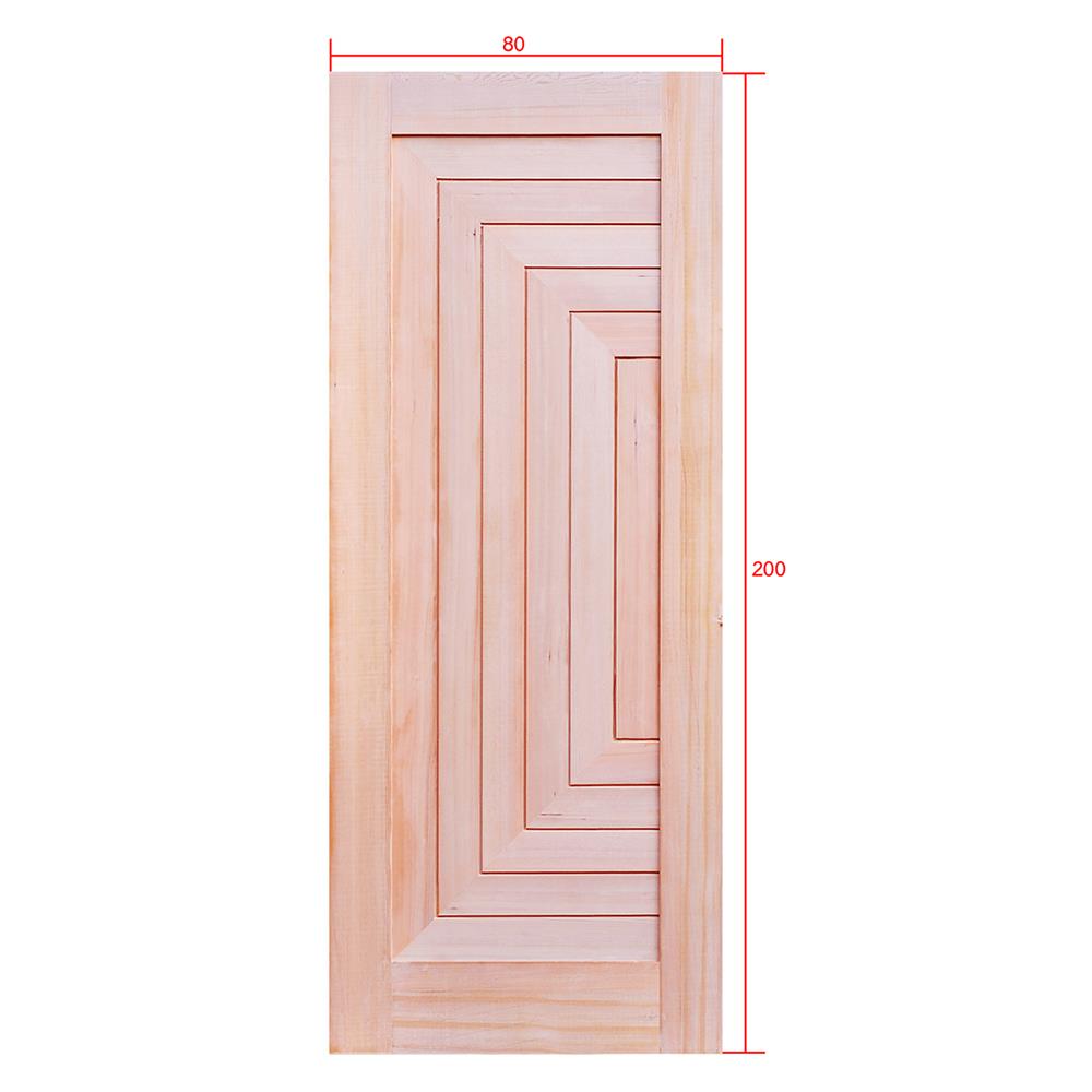 ประตูไม้เฮมล็อกเฟอร์ ไม่เจาะลูกบิด D2D-312 80x200 ซม. สีธรรมชาติ