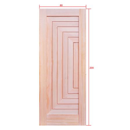 ประตูไม้เฮมล็อกเฟอร์ ไม่เจาะลูกบิด D2D-312 80x200 ซม. สีธรรมชาติ_4