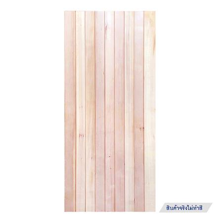 ประตูไม้เฮมล็อกเฟอร์ ไม่เจาะลูกบิด D2D ECO PINE-802 90x200 ซม. สีธรรมชาติ_0
