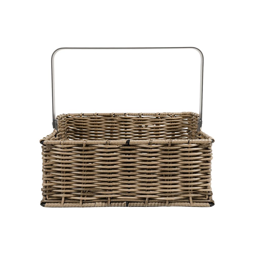 ตะกร้าหวายเทียมทรงสี่เหลี่ยมมีหูหิ้ว KECH HAZEL 26.3x26.3x24.5 ซม.