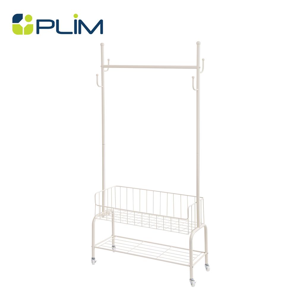 ราวแขวนผ้าพร้อมตะกร้าใส่ของ PLIM ZURICH 80 ซม. สีครีม_1