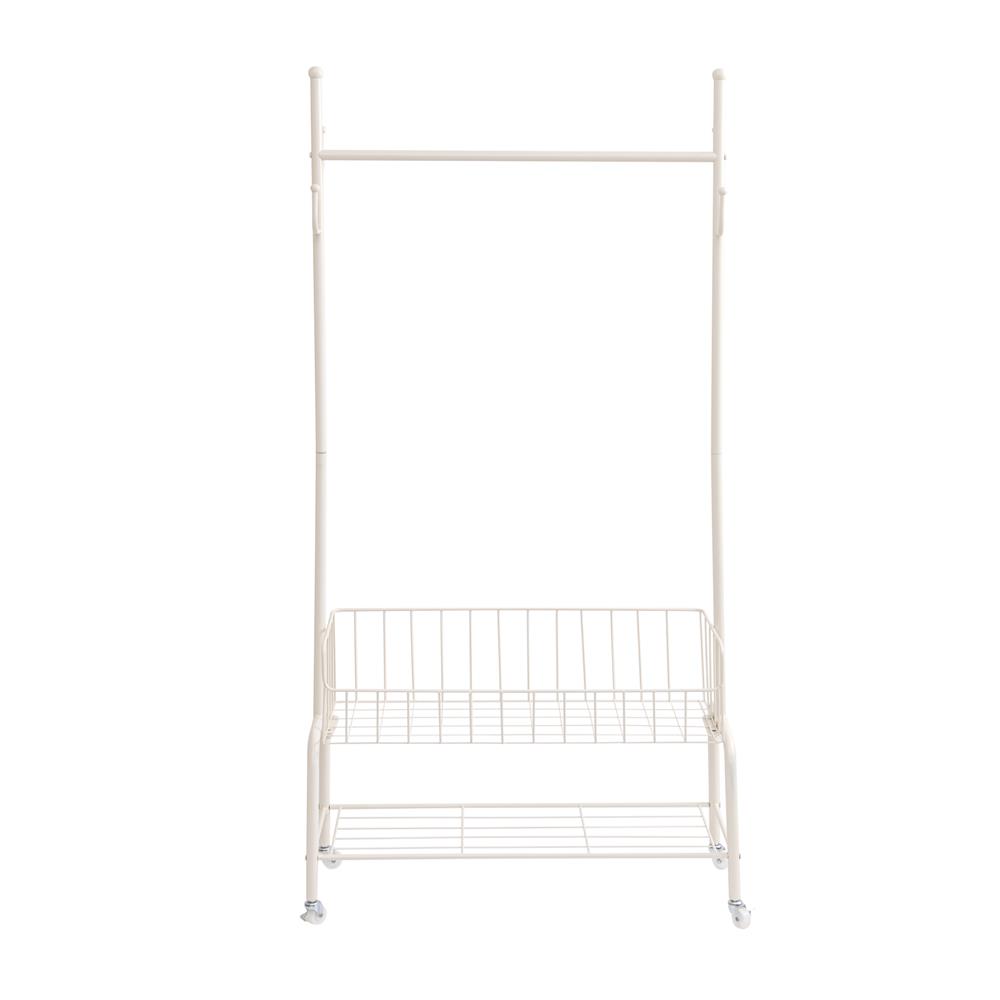 ราวแขวนผ้าพร้อมตะกร้าใส่ของ PLIM ZURICH 80 ซม. สีครีม