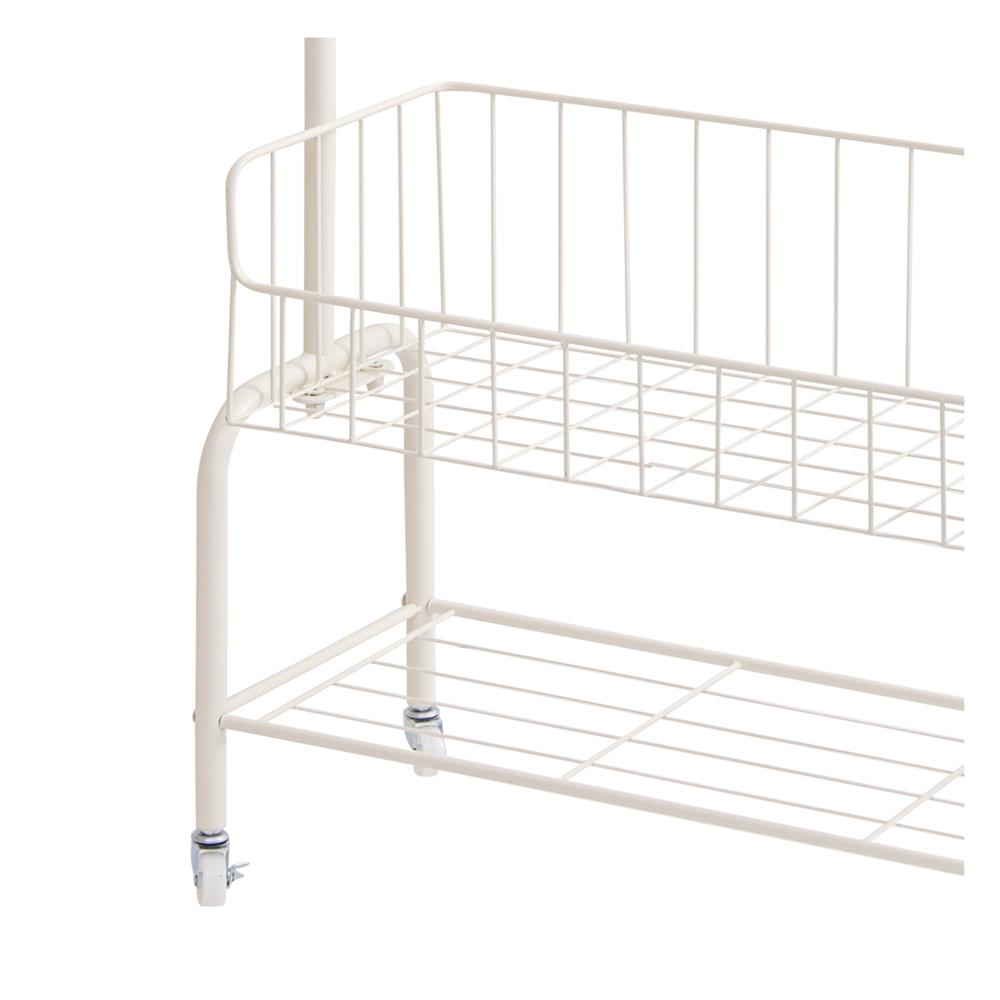 ราวแขวนผ้าพร้อมตะกร้าใส่ของ PLIM ZURICH 80 ซม. สีครีม