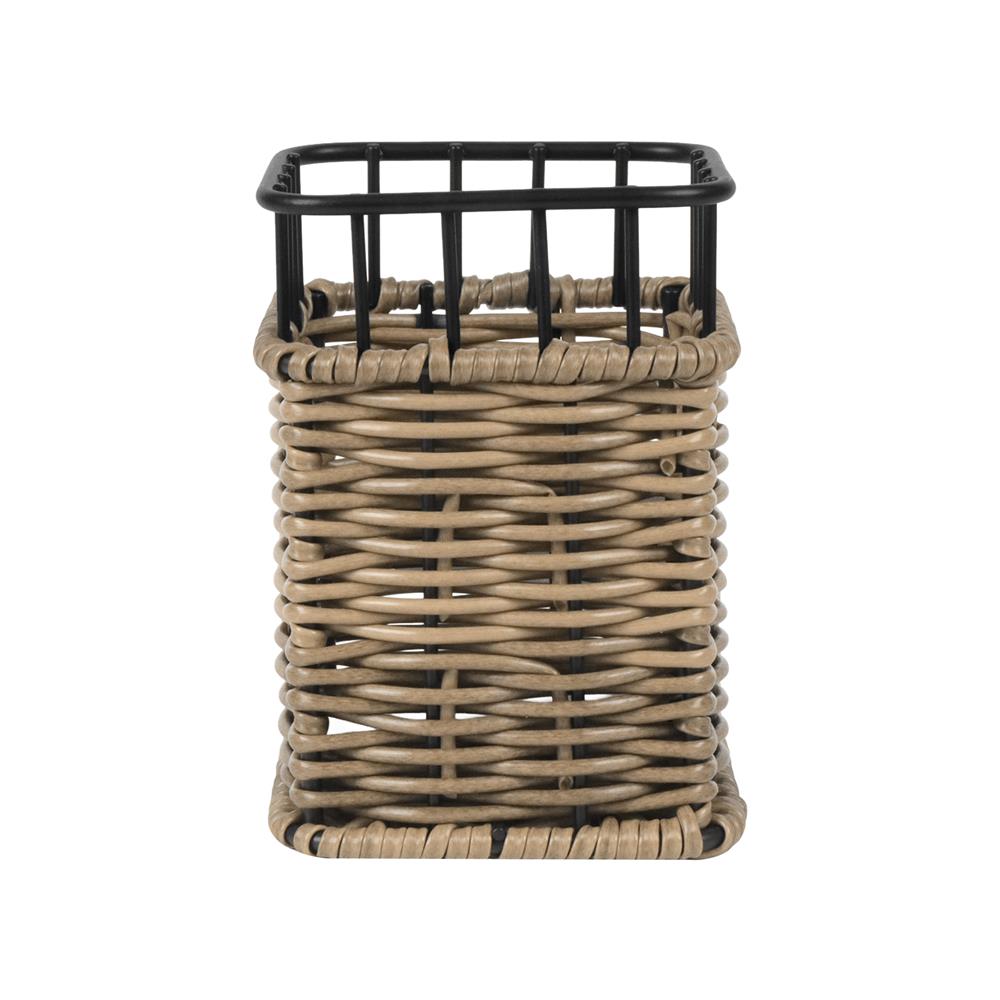 ตะกร้าหวายเทียมเหลี่ยมใส่ช้อนส้อม KECH HAZEL SIZE S