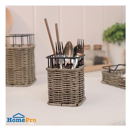 ตะกร้าหวายเทียมเหลี่ยมใส่ช้อนส้อม KECH HAZEL SIZE S_5