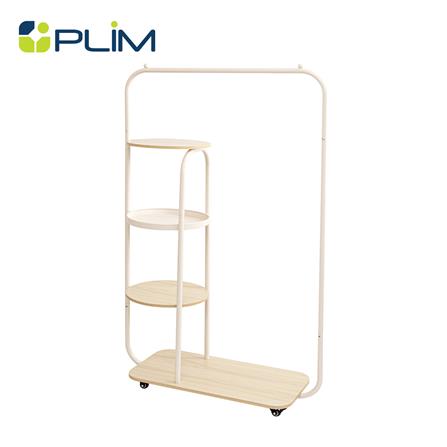 ราวแขวนผ้าพร้อมชั้นวางของ 3 ชั้น PLIM COMO 100 ซม. สีครีม_1