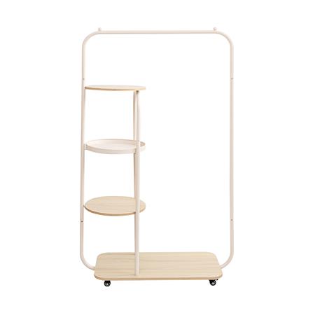 ราวแขวนผ้าพร้อมชั้นวางของ 3 ชั้น PLIM COMO 100 ซม. สีครีม_2