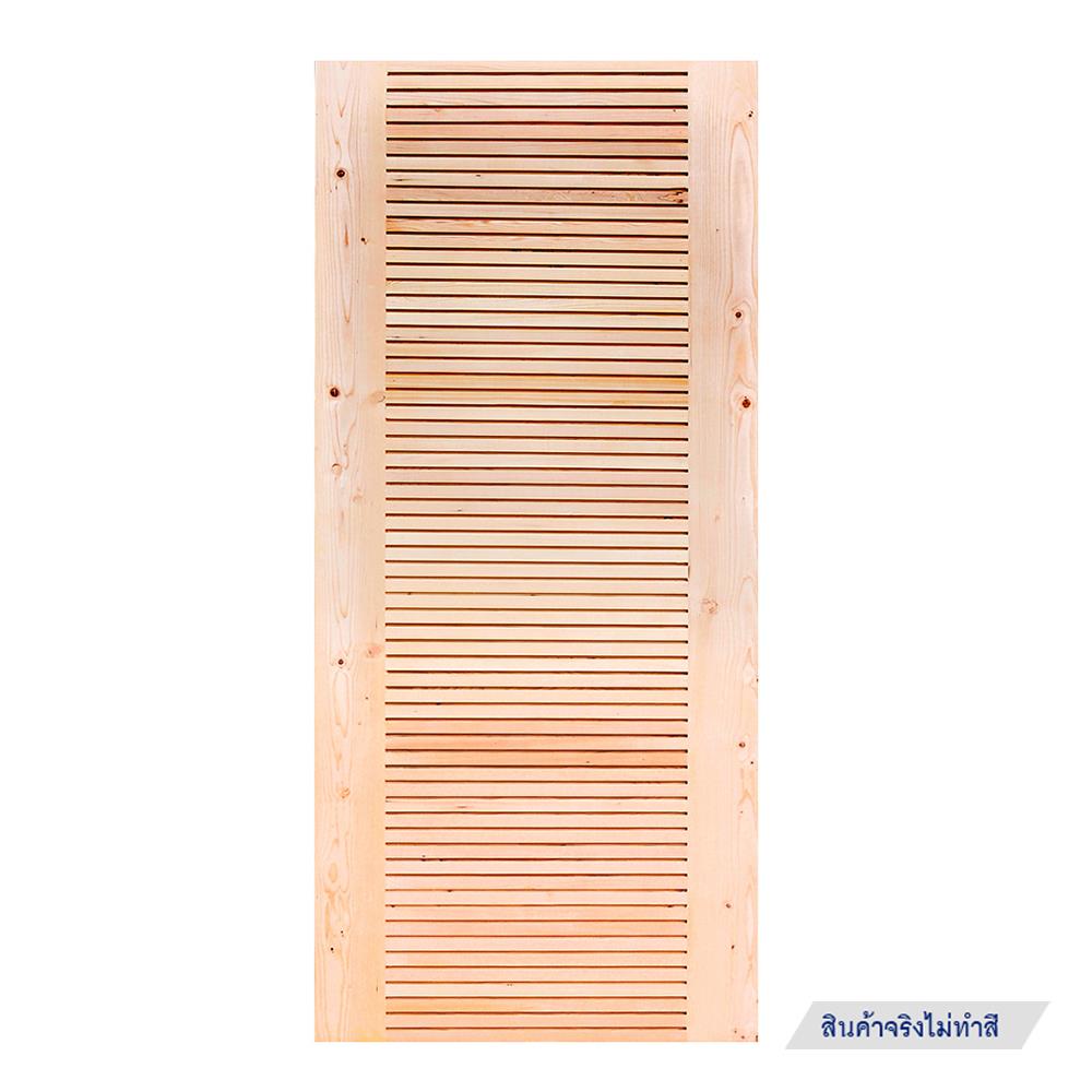 ประตูไม้เฮมล็อกเฟอร์ ไม่เจาะลูกบิด D2D ECO PINE-068 90x200 ซม. สีธรรมชาติ