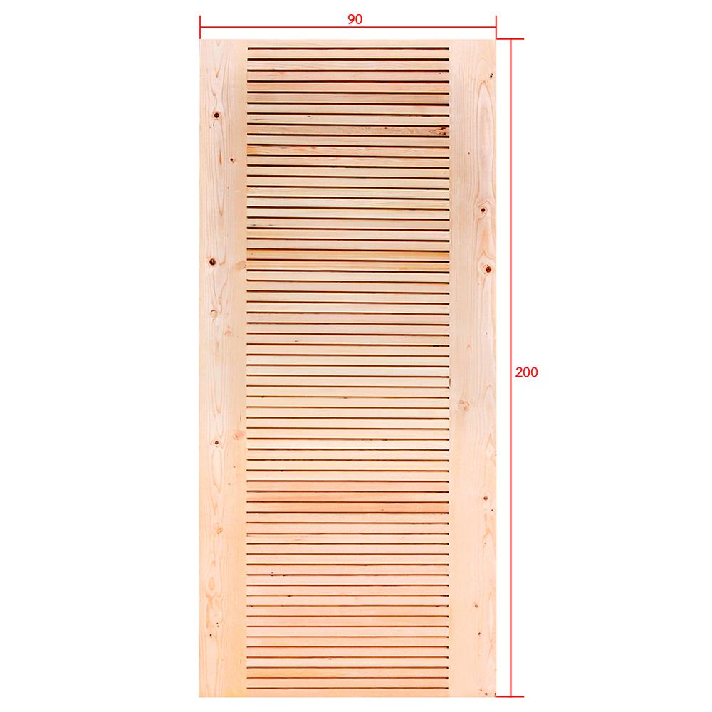 ประตูไม้เฮมล็อกเฟอร์ ไม่เจาะลูกบิด D2D ECO PINE-068 90x200 ซม. สีธรรมชาติ