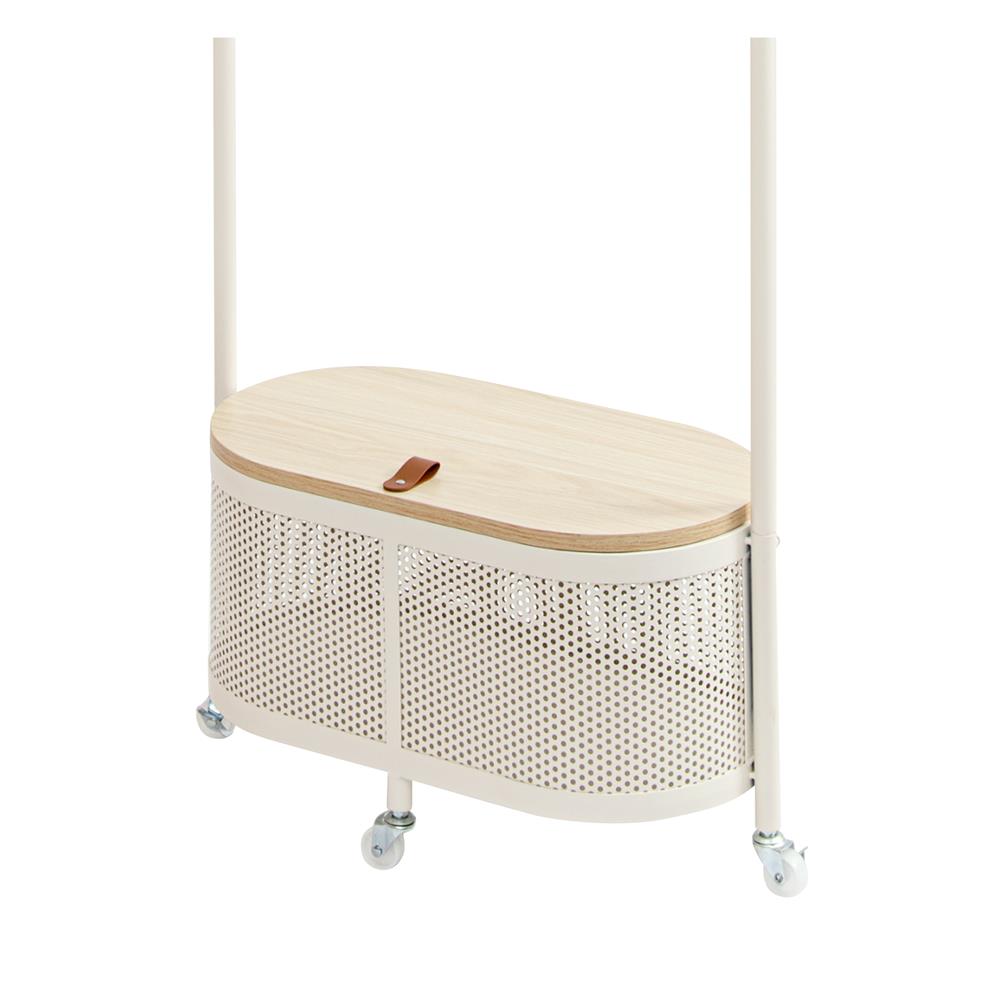 ราวแขวนผ้าพร้อมที่เก็บของ PLIM COMO 60 ซม. สีครีม