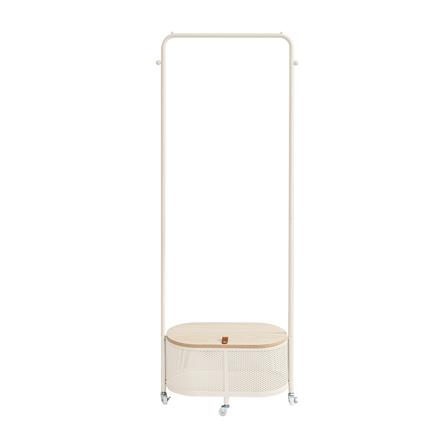 ราวแขวนผ้าพร้อมที่เก็บของ PLIM COMO 60 ซม. สีครีม_2