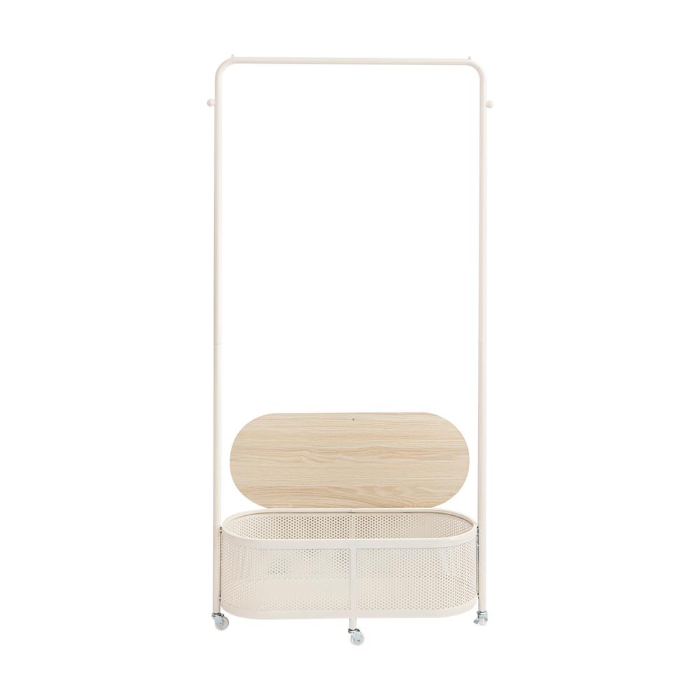 ราวแขวนผ้าพร้อมที่เก็บของ PLIM COMO 80 ซม. สีครีม