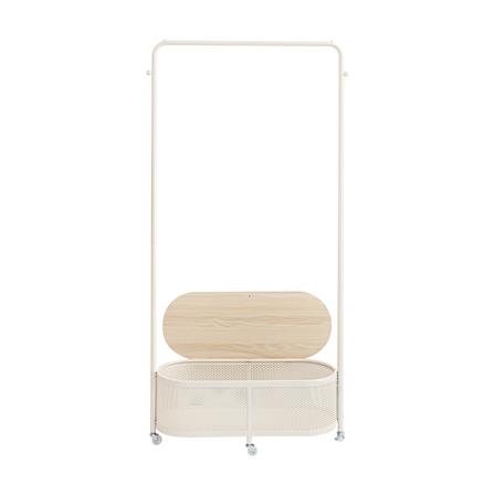 ราวแขวนผ้าพร้อมที่เก็บของ PLIM COMO 80 ซม. สีครีม_3