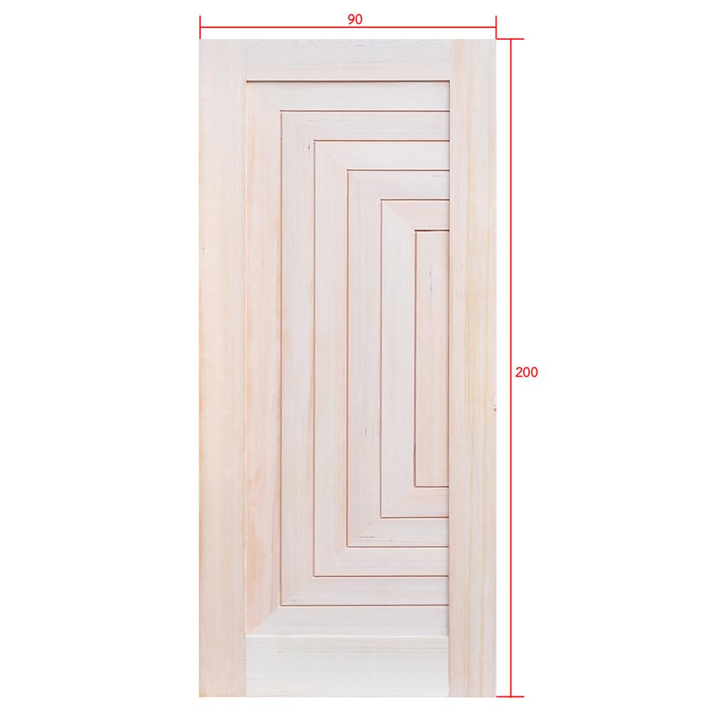 ประตูไม้เฮมล็อกเฟอร์ ไม่เจาะลูกบิด D2D-312 90x200 ซม. สีธรรมชาติ