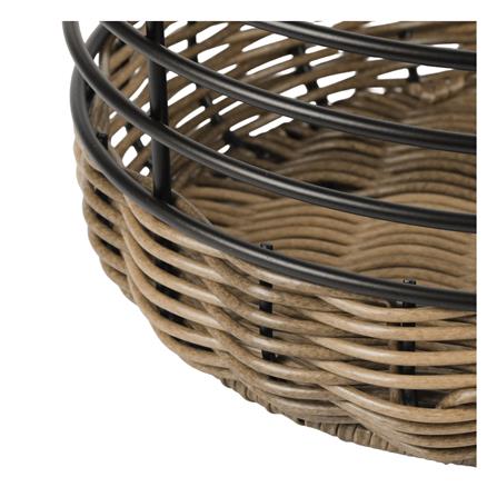 ตะกร้าหวายเทียมทรงกลมสูง KECH HAZEL 25x25x15 ซม._3