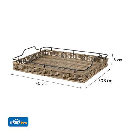 ถาดเสิร์ฟหวายเทียม KECH HAZEL 40x30.3x8 ซม._8