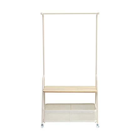 ราวแขวนผ้าพร้อมชั้นวางของ 2 ชั้น PLIM COMO 80 ซม. สีครีม_2