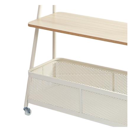 ราวแขวนผ้าพร้อมชั้นวางของ 2 ชั้น PLIM COMO 80 ซม. สีครีม_3