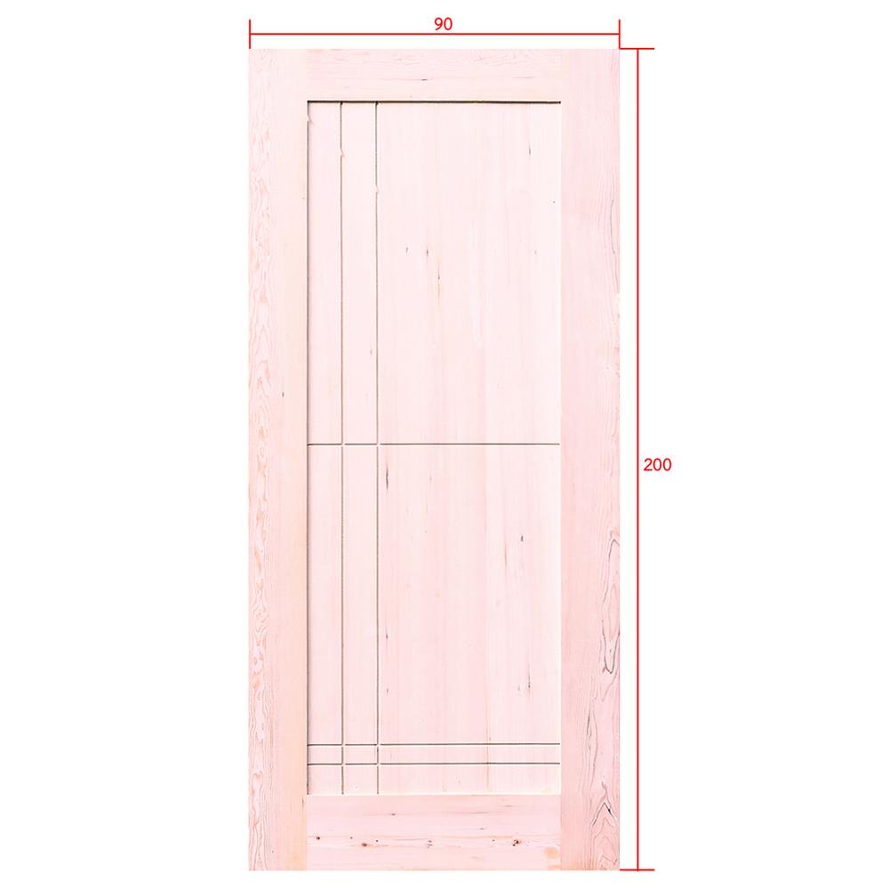 ประตูไม้เฮมล็อกเฟอร์ ไม่เจาะลูกบิด D2D ECO PINE-037 90x200 ซม. สีธรรมชาติ