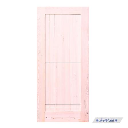 ประตูไม้เฮมล็อกเฟอร์ ไม่เจาะลูกบิด D2D ECO PINE-037 90x200 ซม. สีธรรมชาติ_0