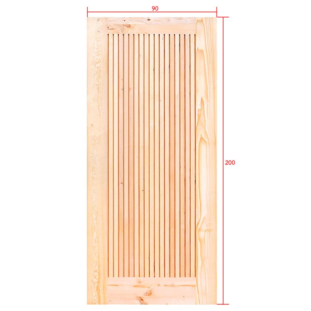 ประตูไม้เฮมล็อกเฟอร์ ไม่เจาะลูกบิด D2D ECO PINE-065 90x200 ซม. สีธรรมชาติ