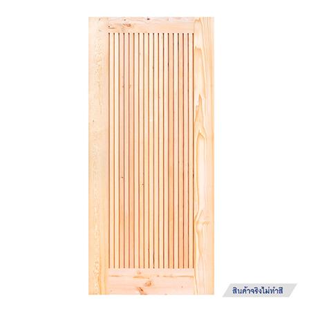 ประตูไม้เฮมล็อกเฟอร์ ไม่เจาะลูกบิด D2D ECO PINE-065 90x200 ซม. สีธรรมชาติ_0