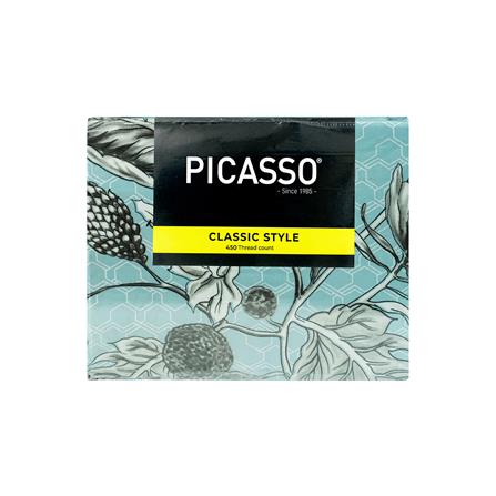 ชุดผ้าปูที่นอน 6 ฟุต (ชุด 5 ชิ้น) PICASSO CLASSIC FLORA GREENMINT_4