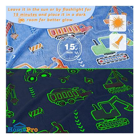 ผ้าห่มเรืองแสง SNAZZ TRUCK 50x60 นิ้ว สี BLUE_9