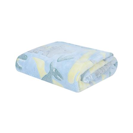 ผ้าห่มเรืองแสง SNAZZ DINO 50x60 นิ้ว สี SKY BLUE_1