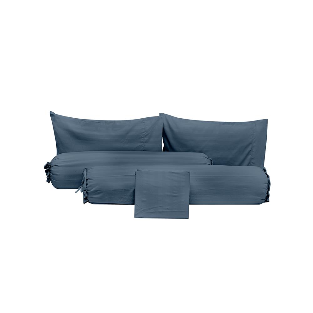 ชุดผ้าปูที่นอน 6 ฟุต (ชุด 5 ชิ้น) PICASSO CLASSIC IRIS SEA BLUE