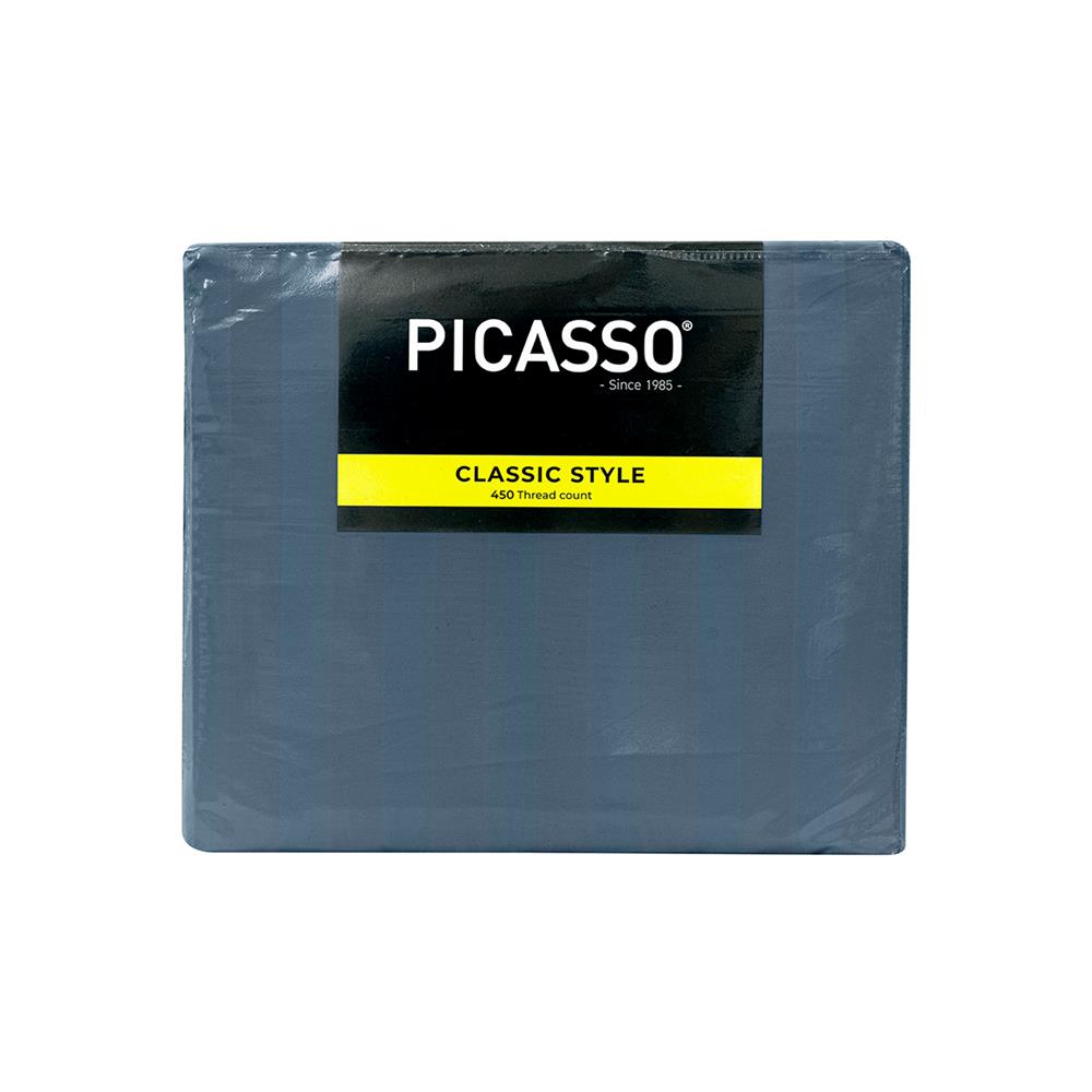 ชุดผ้าปูที่นอน 6 ฟุต (ชุด 5 ชิ้น) PICASSO CLASSIC IRIS SEA BLUE