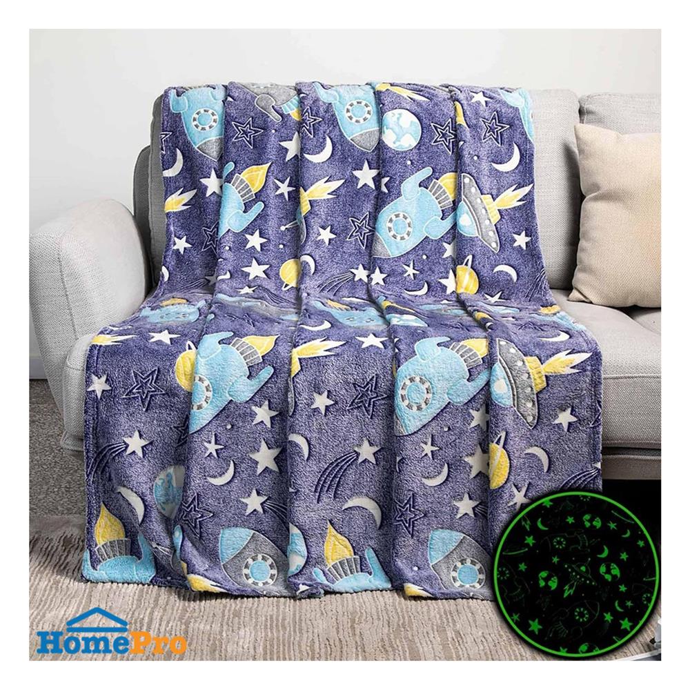 ผ้าห่มเรืองแสง SNAZZ SPACE 50x60 นิ้ว สี PURPLE