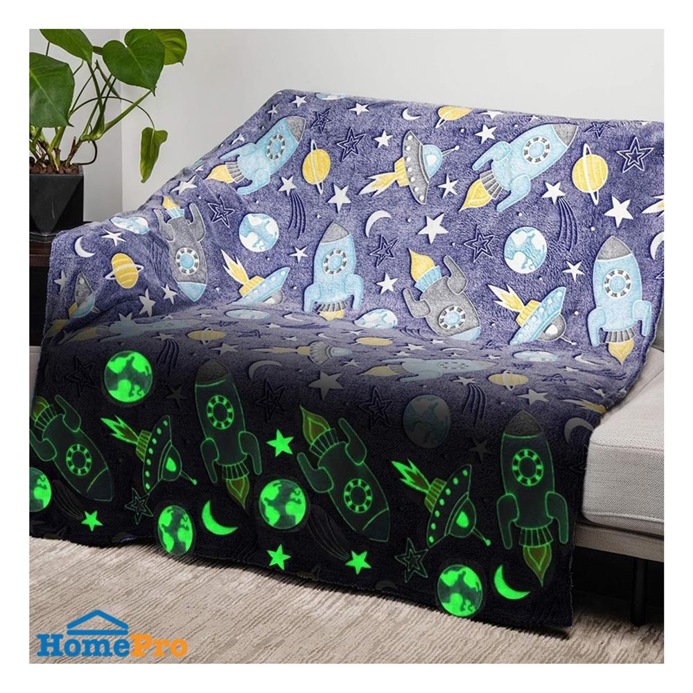 ผ้าห่มเรืองแสง SNAZZ SPACE 50x60 นิ้ว สี PURPLE