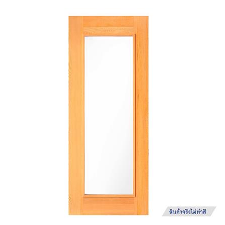 ประตูไม้ดักลาสเฟอร์ ไม่เจาะลูกบิด D2D-418 80x200 ซม. สีธรรมชาติ_0
