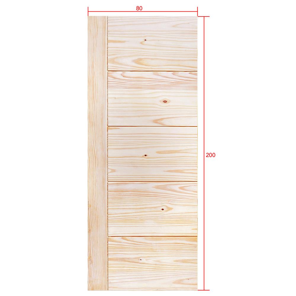 ประตูไม้สนนิวซีแลนด์ ไม่เจาะลูกบิด D2D ECO PINE-805 80x200 ซม. สีธรรมชาติ