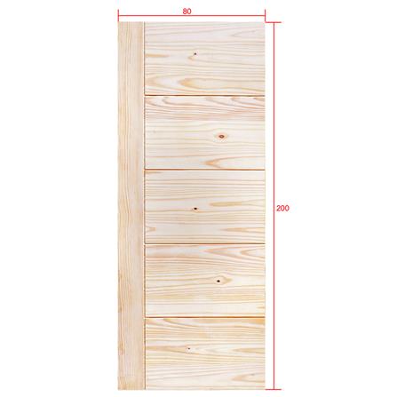 ประตูไม้สนนิวซีแลนด์ ไม่เจาะลูกบิด D2D ECO PINE-805 80x200 ซม. สีธรรมชาติ_4