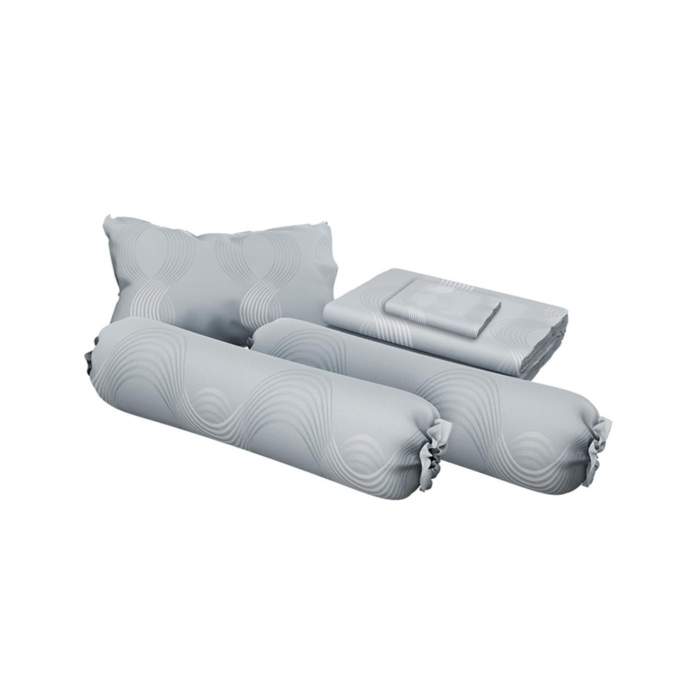 ชุดผ้าปูที่นอน 6 ฟุต (ชุด 6 ชิ้น) SATIN PLUS LUCKY ME LUCKY MORE LK068