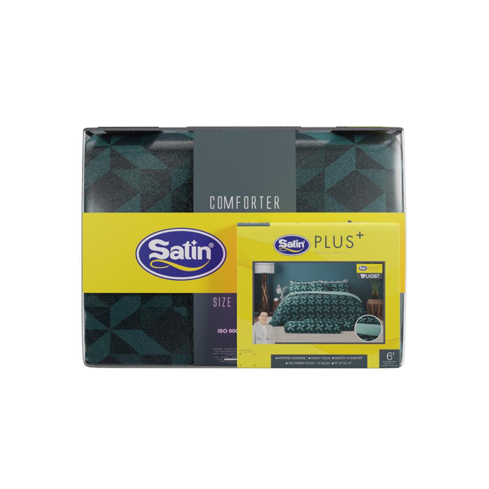 ชุดผ้าปูที่นอน 6 ฟุต (ชุด 6 ชิ้น) SATIN PLUS LUCKY ME LUCKY MORE LK067